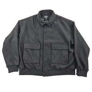 NWT Boohoo Man Bomber Harrington Varsity Jacket Coat Men's 4XL Black Full Zip